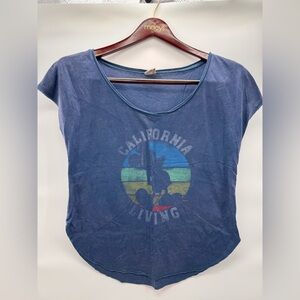 NWOT Hollister Cotton Tee Blue Shirt Medium